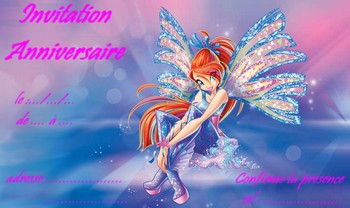 carte anniversaire winx stella